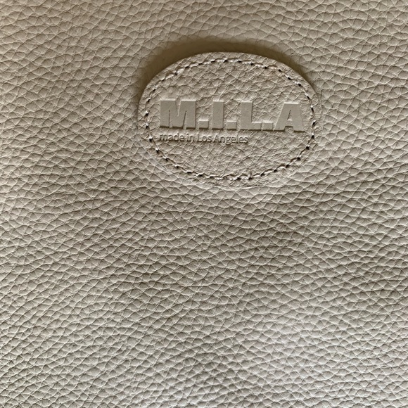 M.I.L.A “Jackie” crossbody leather handbag - color Nude - like new condition - Picture 7 of 16
